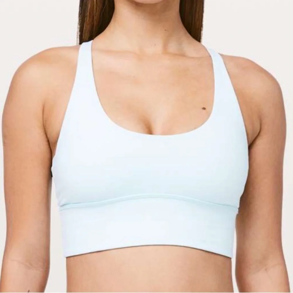 Lululemon Free To Be Moved Bra Sheer Blue Size 4 Athleisure Sporty